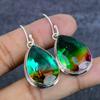 Bi-Color Tourmaline Gemstone 925 Sterling Silver Jewelry Earring 1.77"