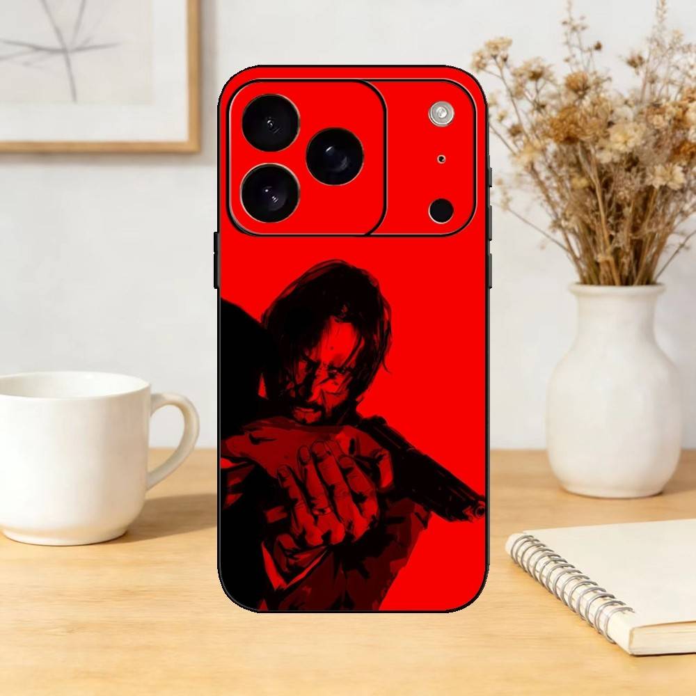 К-Киану Р-Ривз Джон Уик Чехол для телефона Для iPhone 17,16,15,14,13,12,11 Plus,Pro,Max,Mini Силиконовый черный Мягкий чехол