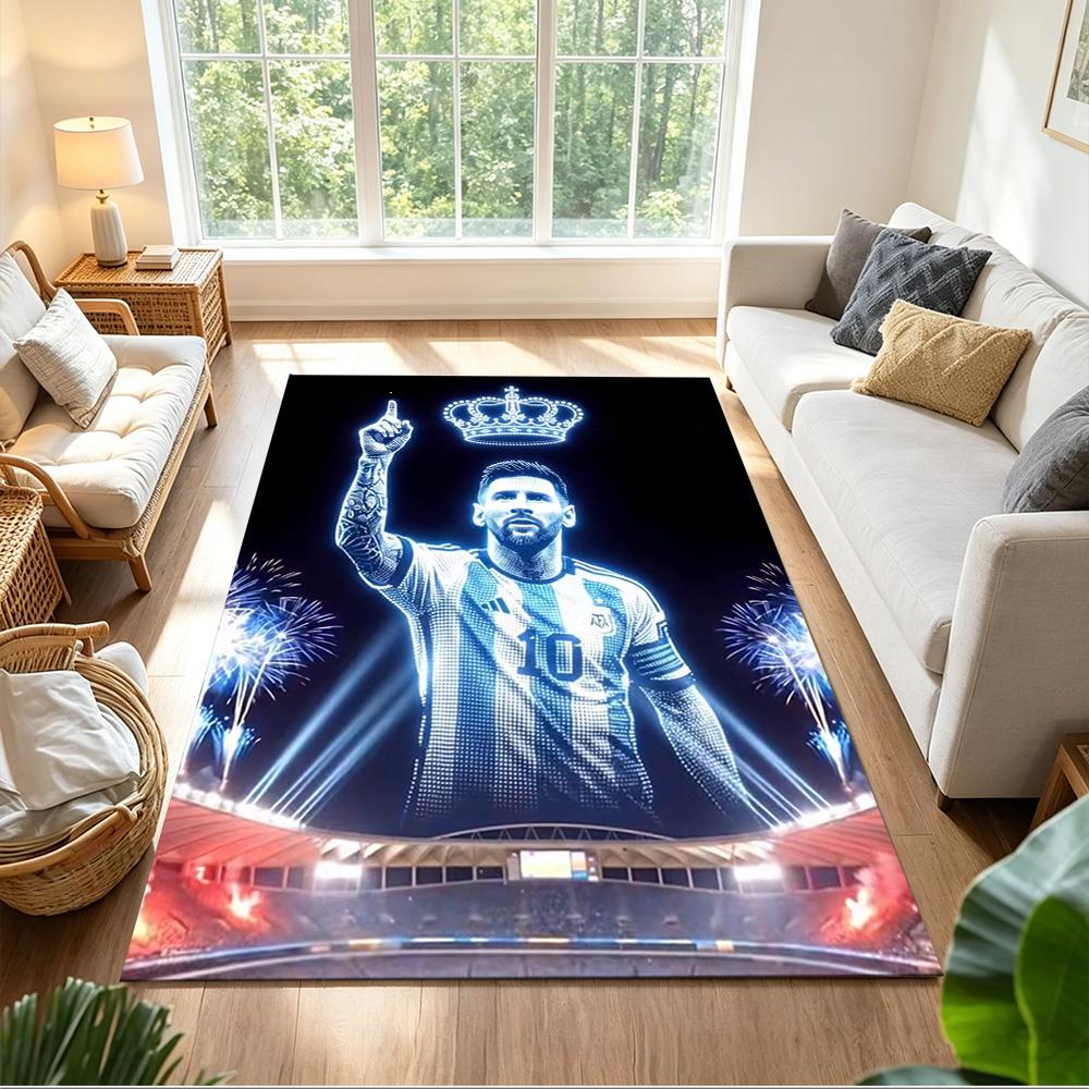 Football Messi Carpet Design for Bedrooms Outdoor Study room Entryway Anti-slip Rug Office home decor Wedding Party Gift
