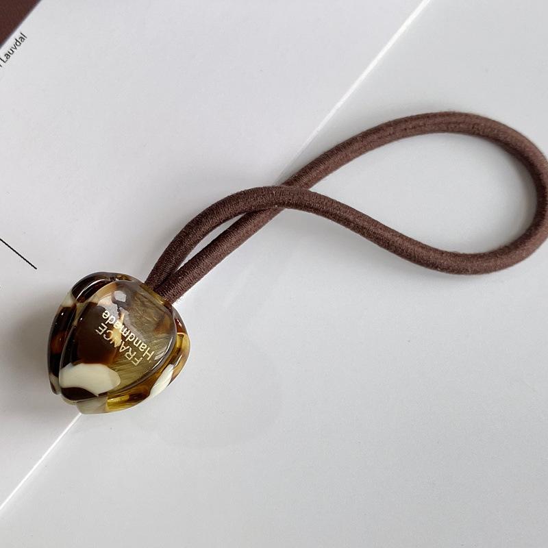 Модная акриловая веревка для волос с цветком тюльпана для женщин, простая эластичная ацетатная веревка для волос с высоким хвостом, аксессуары для волос