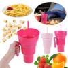 Новый 2 в 1 креативный стакан для попкорна, интегрированный стакан для напитков с ручкой, портативный стакан для напитков, новый дизайн и множество функций