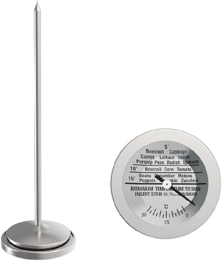 Batteryless stainless steel soil thermometer agricultural planting soil temperature detection probe waterproof thermometer