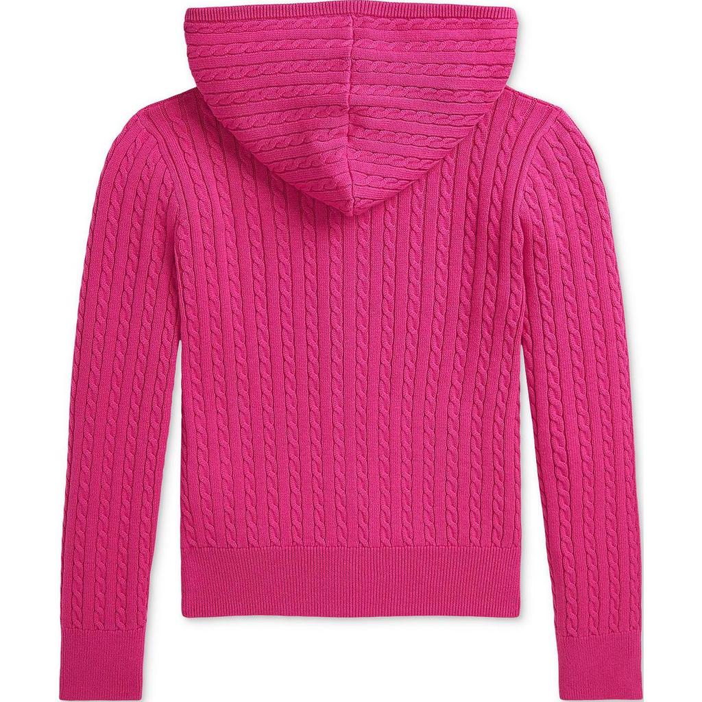 Polo Ralph Lauren Solid Cable Knit Zip-Up Hoodie Детские свитера Magenta 313916533-005