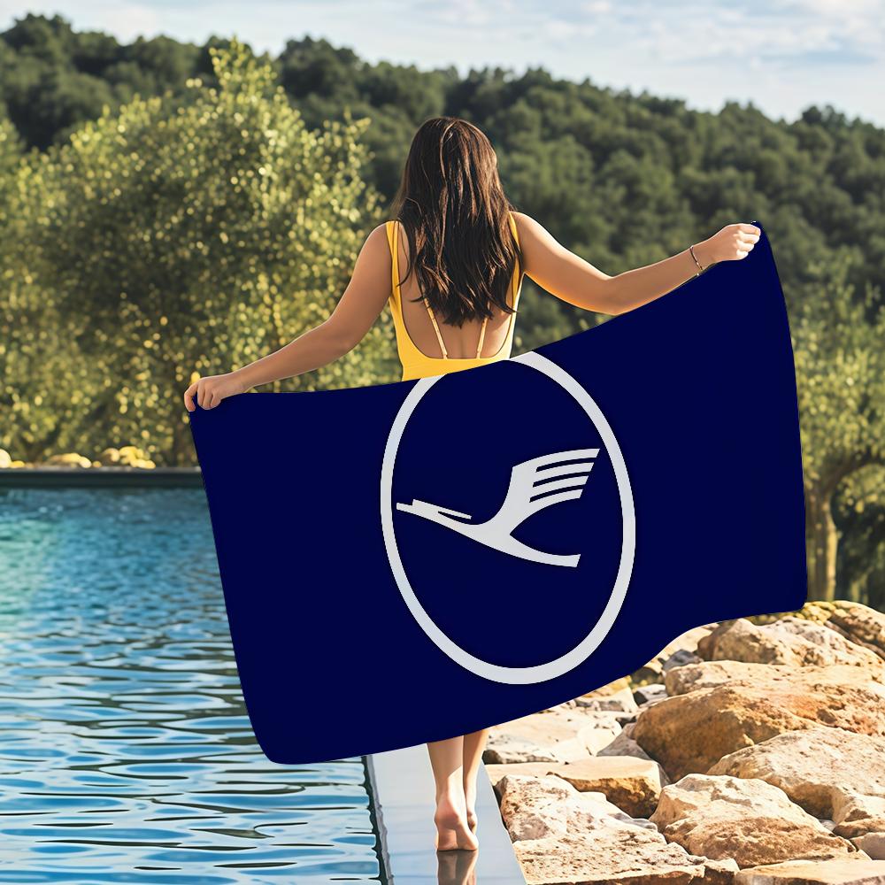 Модный принт L-Lufthansa Полотенце для сушки Полотенце для ванны Применимо для легкого плавания Кемпинга Йоги Пляжа Вне