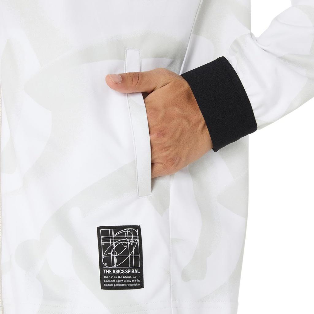 Training Wear Dry Graphic Stretch Knit Jacket 2031E985 Unisex Adult 100 XS [ASICS] (Brilliant White)