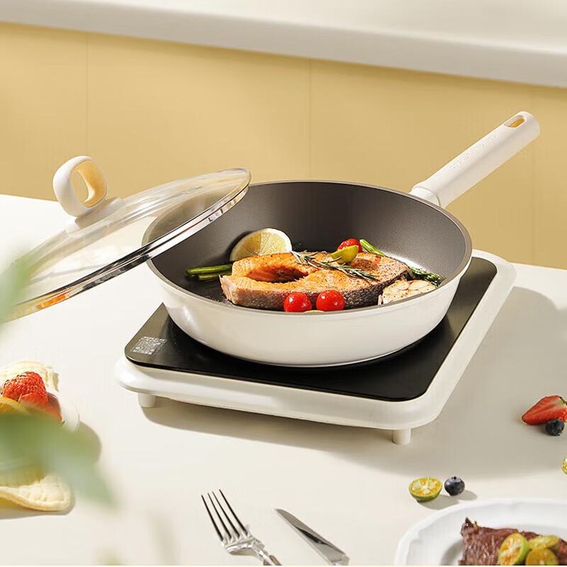 COOKER KING JG24TB 24CM Titanium White Non-stick Wok