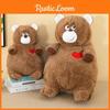 Cute Teddy Bear Plush Toy Flip Heart Pillow Cartoon Animal Doll Birthday Gift For Girls 40cm 0.35kg