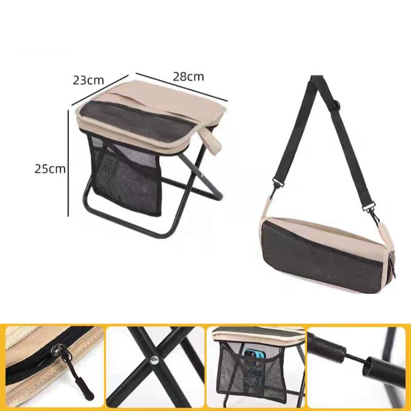 Foldable Backpack Stool Portable Folding Stool With Carry Bag Lightweight Mini Easy Carry Outdoor Chair For Travel For Travel