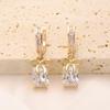 1 Pair Fashion Zirconia with Bow Dangle Earrings for Women Golden Earring Jewelry Wedding Party Accessories