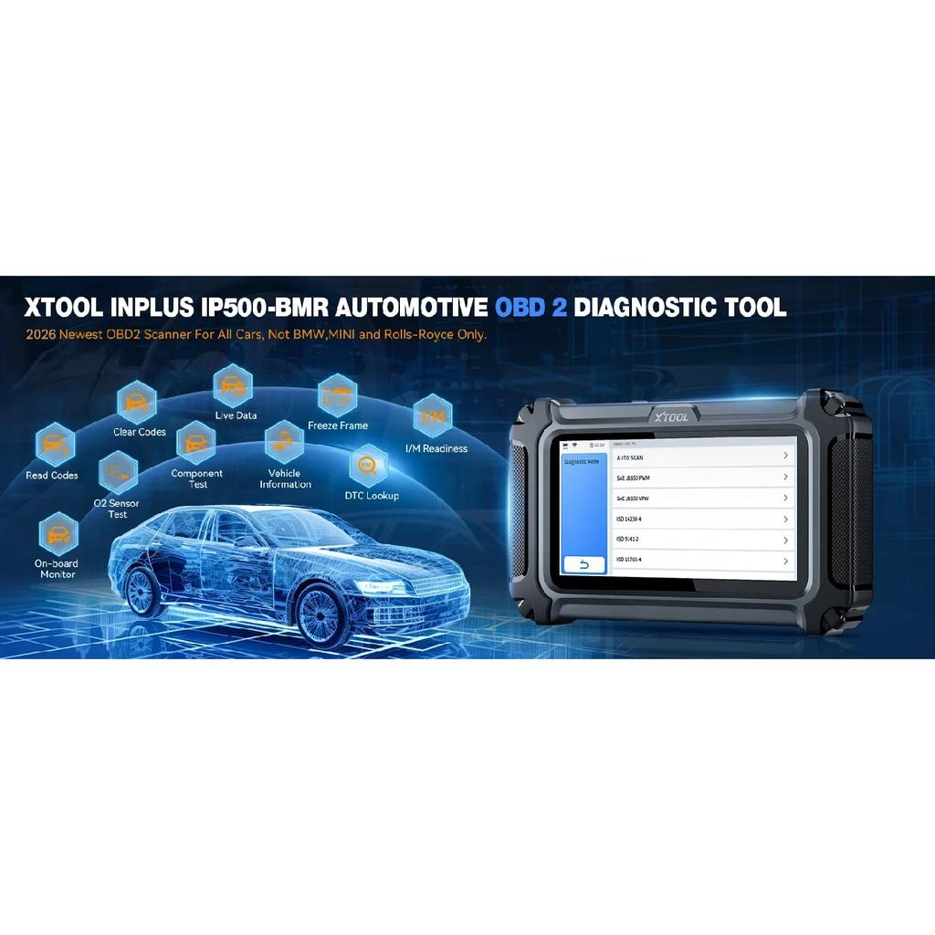 XTOOL InPlus IP500 For BMW Car Diagnostic Tools ECU Coding 23+ Services Full System OBD2 Scanner Free Update Online Code Reader
