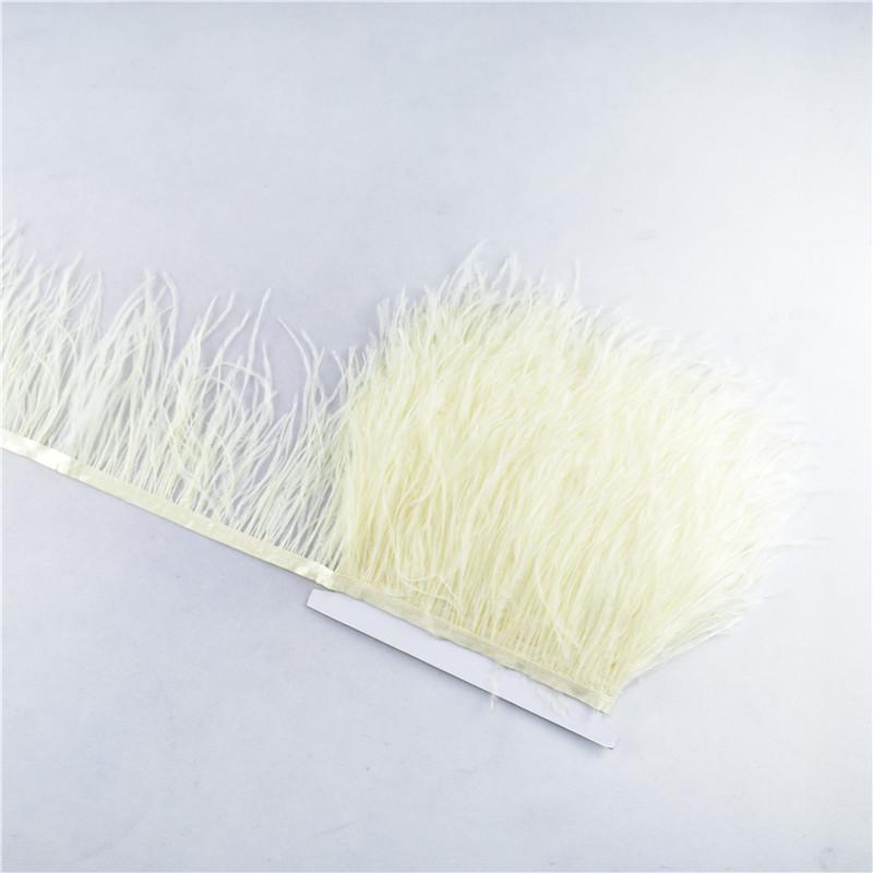 10Yard Ostrich Feathers Trim For Needlework Decorative Ribbon Sewing Fringes Clothes Wedding Dress Diy Supplies Crafts