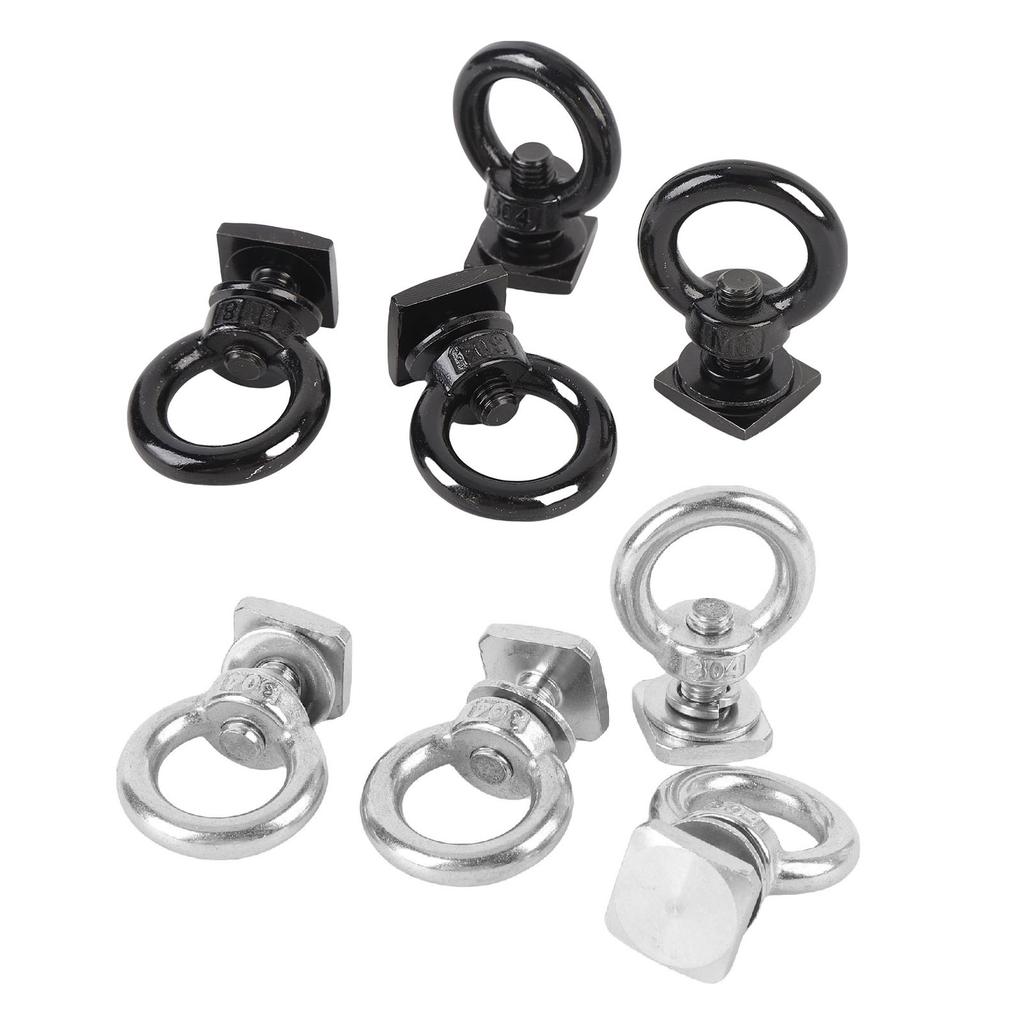 T Bolt Eye Nut Kit Stable Support Stainless Steel T Track Mount Tie Down High Hardness for Holding Tie Down Straps
