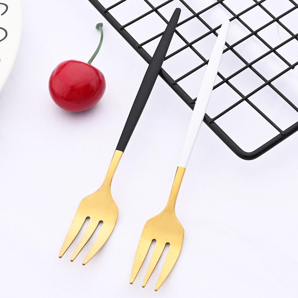 Набор из 6 мини-вилок для фруктового торта, закуски, набор из нержавеющей стали для чая, фруктовая вилка, десертная вилка, зеркальная золотая маленькая вилка для салата, столовая посуда