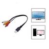 Durable USB Male Male To Female 3-RCA Female Video Cables Cable Converter Video Adapter