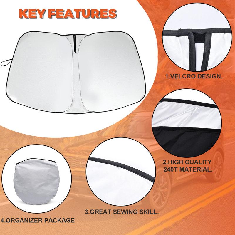 Front Windshield Sun Shade Foldable Sun Visor Protector Sunshade Fit for 2014- Nissan Rogue 2025 Upgrade Accessories