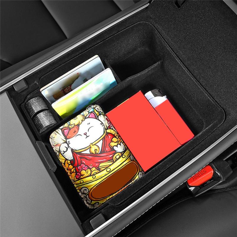 1 Pcs Car Armrest Cubby Drawer Storage Box Car Armrest Storage Box For Tesla Model 3 Y 2021
