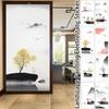 Китайская художественная пейзажная живопись Оклейка для окон Непрозрачная Статически прилипающая Без клея Декор Стеклонаклейка Пленка для защиты окон от посторонних глаз