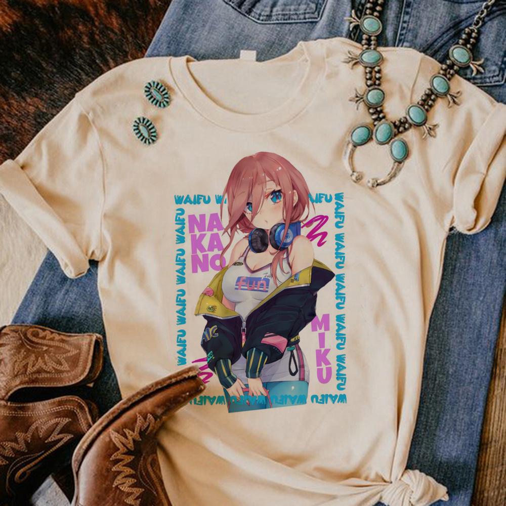 The Quintessential Quintuplets Топ для женщин дизайнерские летние футболки в стиле Харадзюку для девочек аниме комиксы уличная одежда