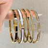 18K Electroplated Titanium Steel Starry Waist Women's Luxury Bangle Bracelet
