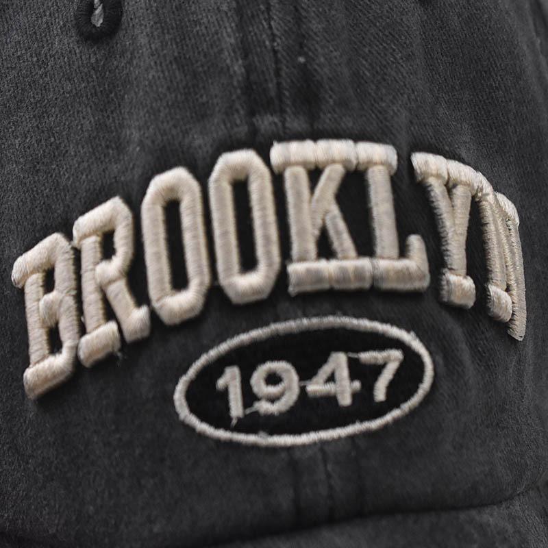 Новая бейсбольная кепка BROOKLYN из хлопка с вышивкой для мужчин и женщин. Корейская версия персонализированной кепки в стиле хип-хоп.