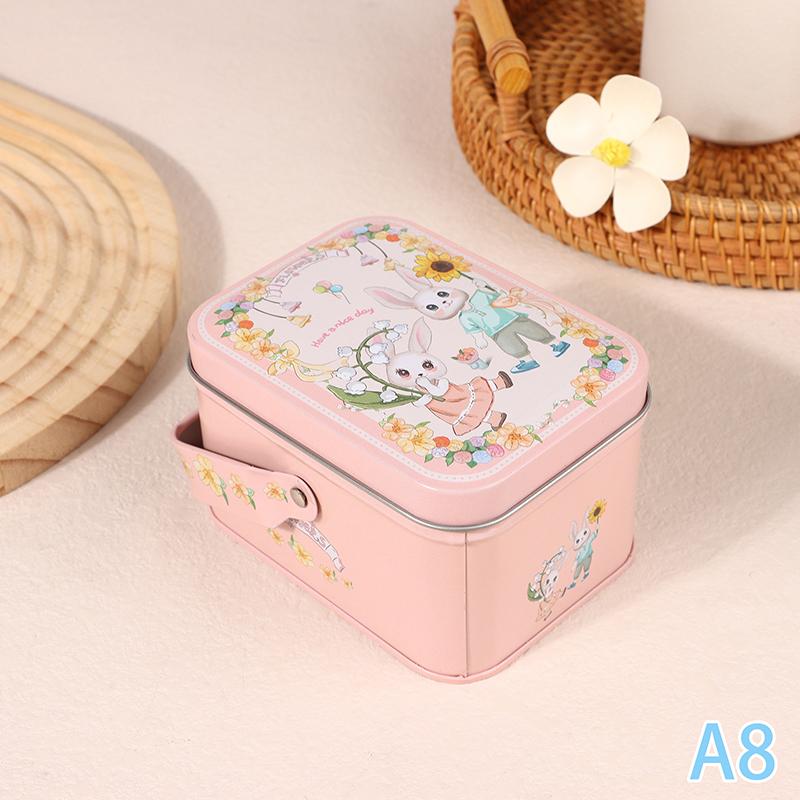 1 шт., винтажная маленькая жестяная металлическая коробка для хранения конфет, подарочная коробка для печенья, небольшой органайзер для хранения мелочей