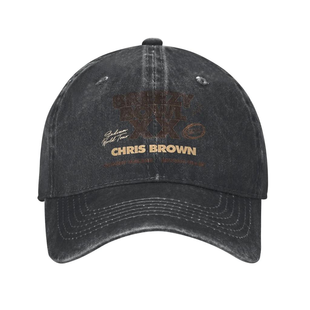 Rapper Chris Brown Breezy Bowl XX Tour Baseball Cap High Quality Outdoor Sport Hip Hop Hats Fashion Men's Baseball Cap
