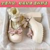 High Heel Sweet Bow High Heel Single Mary Jane Shoes Women's Bow Single Shoes Women's Autumn Mary Jane Vintage Thick