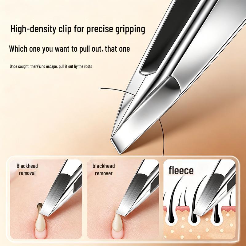 Stainless Steel Blackhead & Pimple Tweezers Set for Beauty Salons