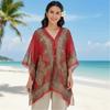 Long Sunscreen Thin Large Scarf Breathable Seaside Vacation Cloak Big Printed Flower Shawl  Beach