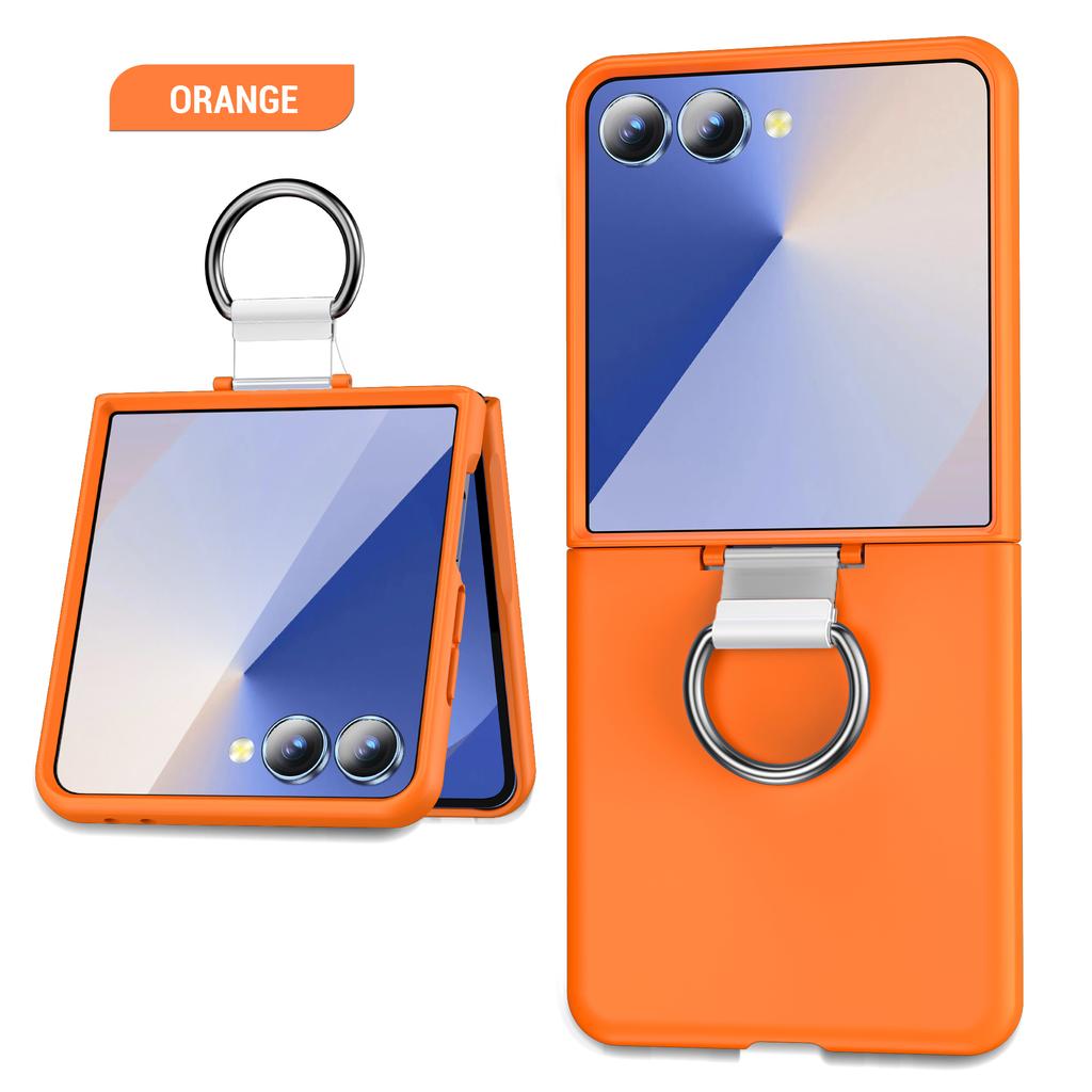 Противоударный чехол для телефона с держателем-кольцом для Galaxy Z Flip 7 6 5 4 3 5G Для Samsung Z Flip7 ZFlip7 flip6 Жесткая задняя крышка-броня из поликарбоната