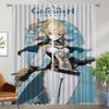 Плотные шторы для камеры Genshin Impact Window Curtain для комнаты 2-панельные шторы для домашнего интерьера, шторы, украшения на Хэллоуин