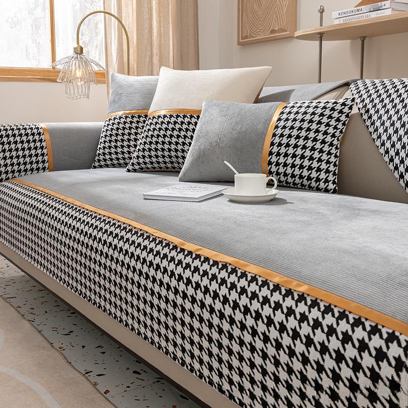 Sofa Cushion Simple Modern Four Seasons Universal Affordable Luxury Style Cushion Non-Slip Cover Towel Chenille Cover Towel