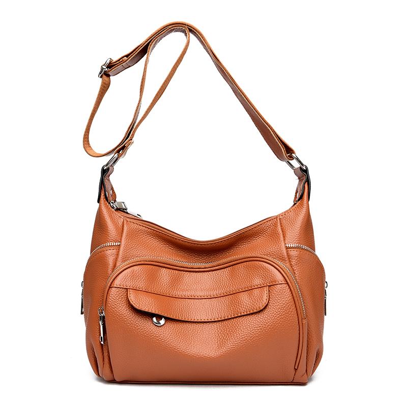 Сумки через плечо из натуральной высококачественной мягкой кожи для женщин, роскошные большие сумки, женская сумка-мессенджер