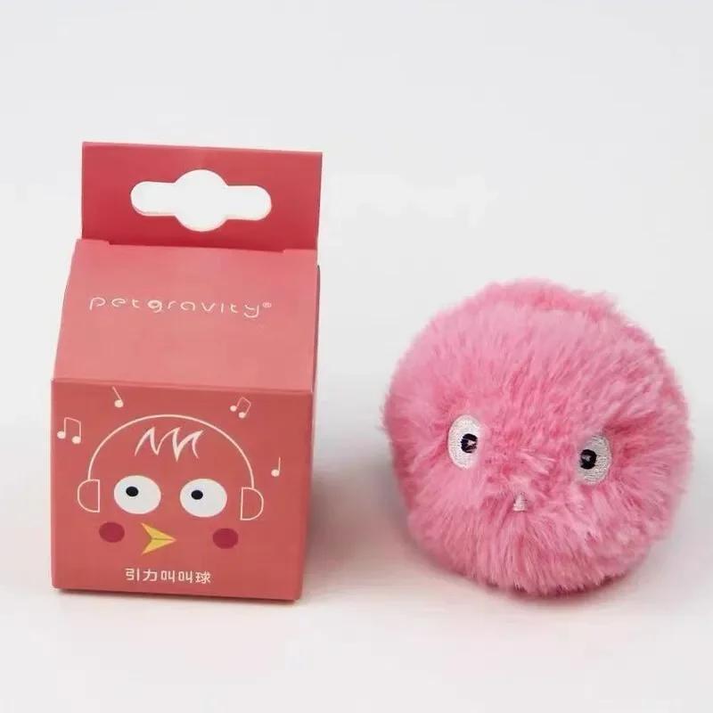 Умные игрушки для кошек интерактивный мяч плюшевый электрический кошачий мятный обучающий мяч для котят звуковые игрушки для животных пищащая игрушка-мяч