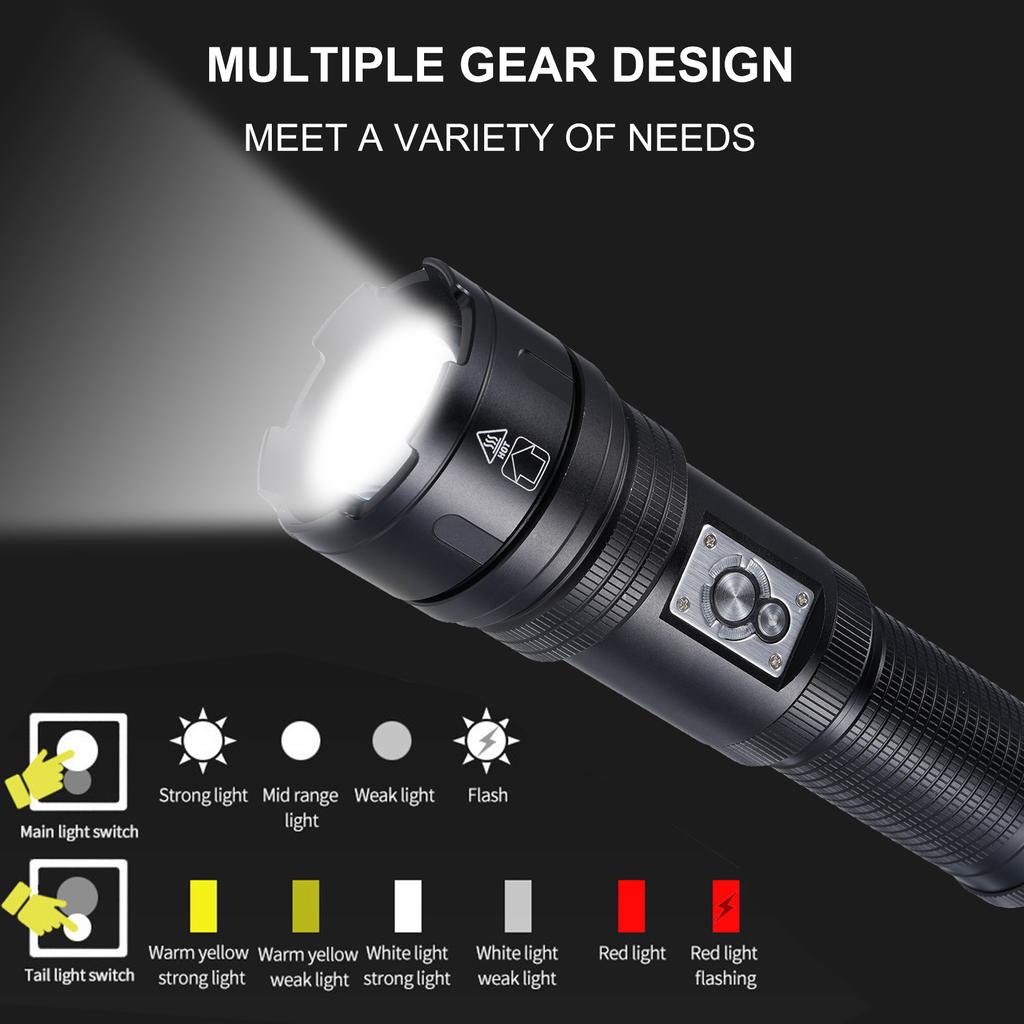 Уличный многофункциональный портативный бытовой фонарик перезаряжаемый фонарик основной свет с 4 режимами +