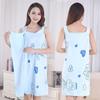 Women's Printed Bathrobe: Soft, Absorbent, Anti-Exposure Superfine Fiber Wearable Bath Towel