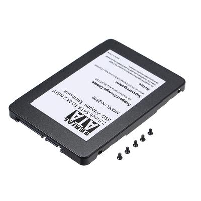 Черный металлический корпус SSD M.2 NGFF SSD на 22-контактную карту адаптера SATA 2.5 ii 2280, высота 7 мм
