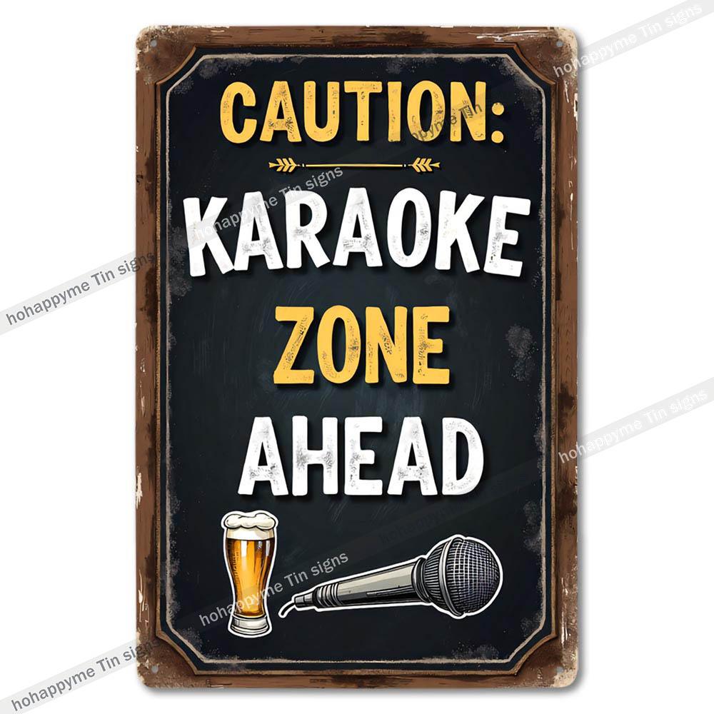 Retro Metal Tin Signs Man Cave Mom Karaoke Family Love Decor Wall Art Vintage Home Decoration