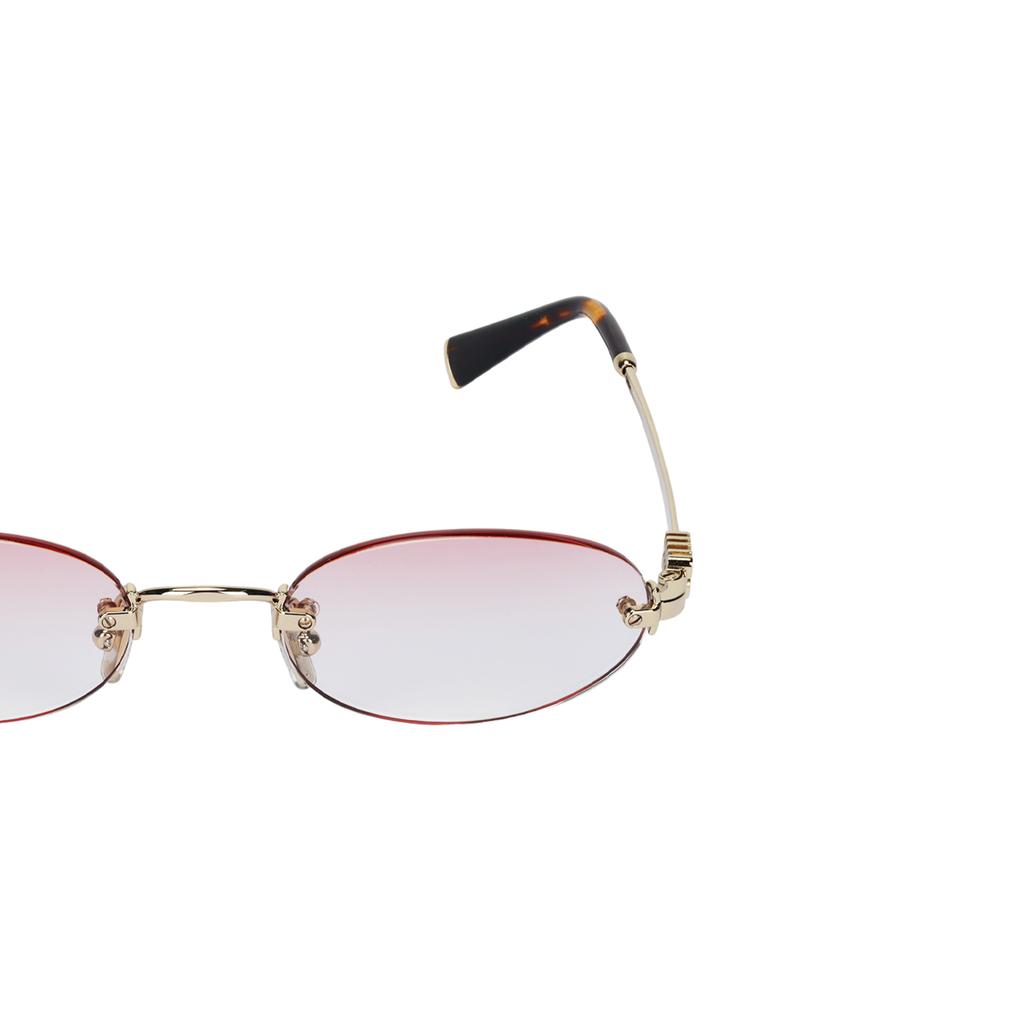 Miu Miu Gradient Design Oval Sunglasses Unisex sunglasses Gold SMUA54_EZVN_FE70O_C_051