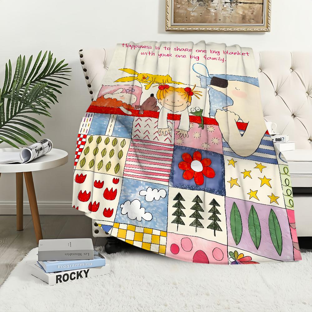 Милый мультяшный забавный арт девушка c-coco chan фланелевый теплый комфортный мягкий плюшевый плед для дивана гостиной офиса спальни путешествий подарок