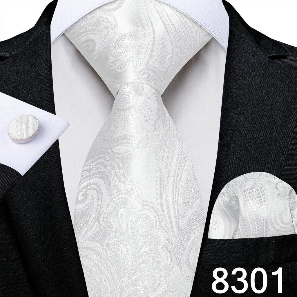 Мужской шелковый галстук в клетку, полосатый однотонный синий галстук, носовой платок, набор запонок, свадебный комплект