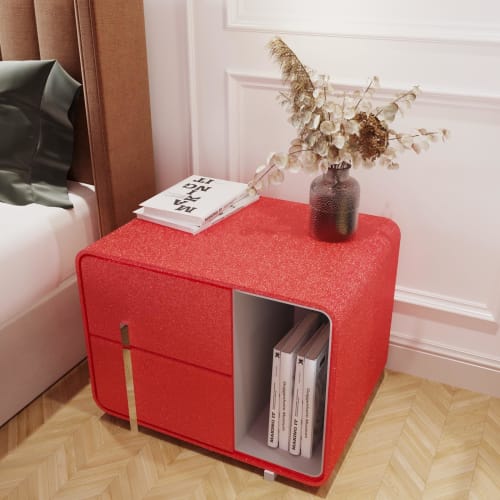 VEELIKE Glitter Wallpaper Stickers, Red, 40x300cm, 0.6mm Thick, Glitter-Infused, Cutting Sheet, Wall Stickers, Glitter Stickers, Gift Wrapping, Furnit