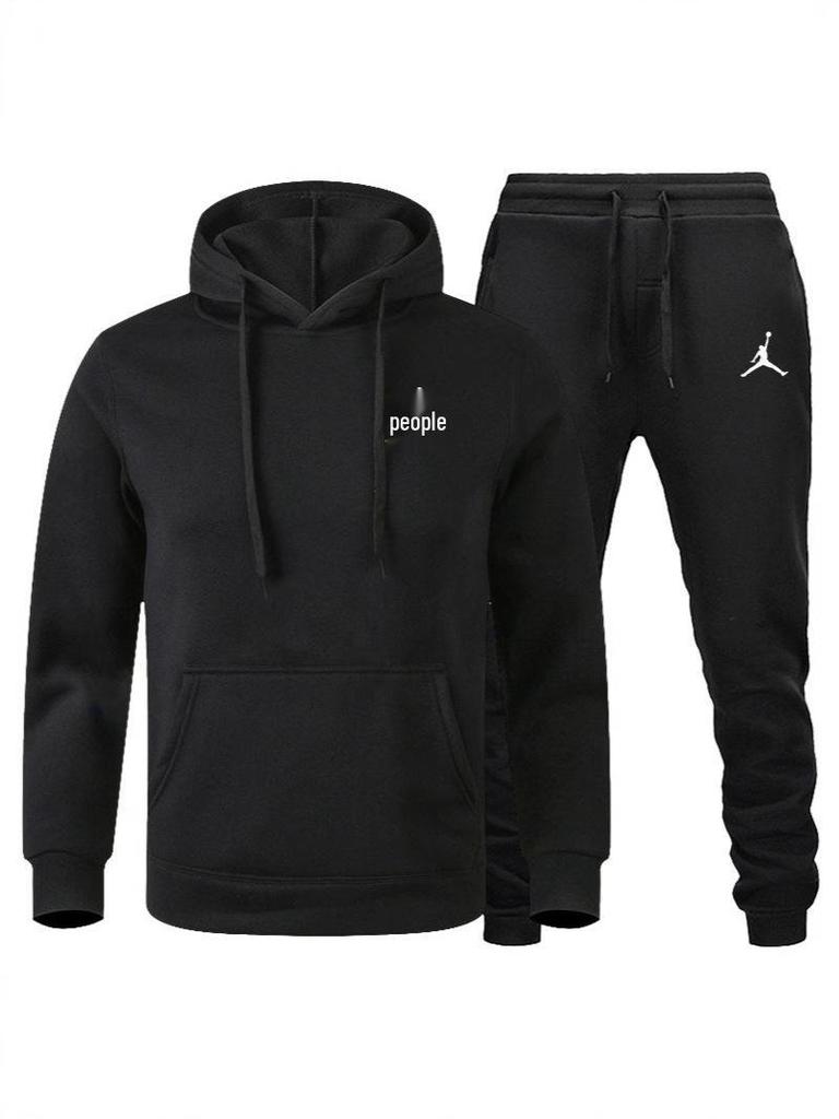 Хит продаж! Мужской комплект: Худи и футболка с коротким рукавом - Модный Повседневный Спортивный Европейский Американский Стиль