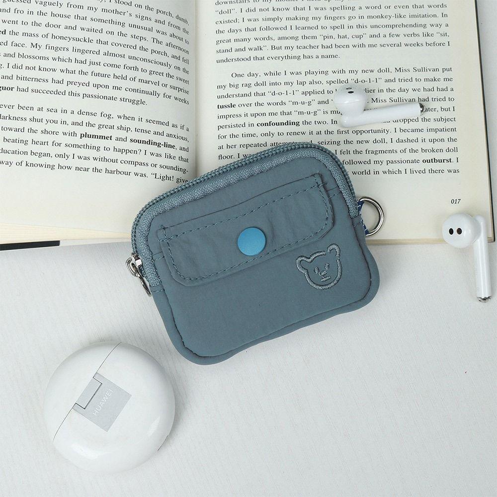 Новый нейлоновый кошелек для монет на молнии, многоцелевой маленький кошелек, сумка для наушников