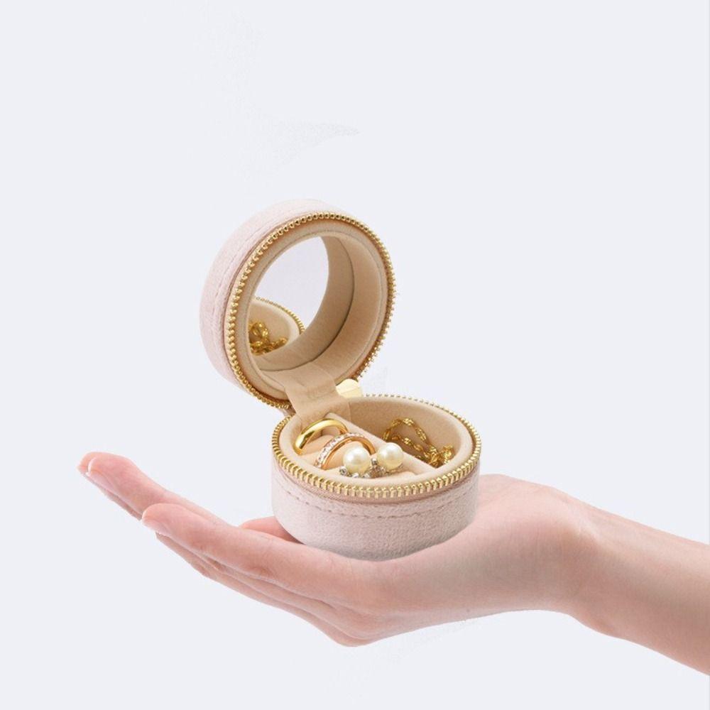 Мини-кейс для украшений Пылезащитный Мешочек для серег и колец Креативная бархатная шкатулка для украшений Женская