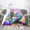 Gabbys Dollhouse Cartoon Blankets Velvet Summer Multi-function Lightweight Throw Blankets for Bed Office Plush Thin Quilt