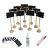 15Pcs Small Chalkboard Wooden Holder Signs Place Cards For Table Tags Signs fg2025031703144