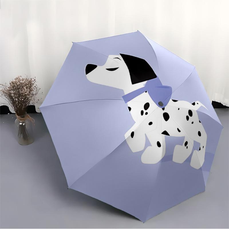 1pc Dalmatian Puppy Automatic Open/close Umbrella, 8-Rib sturdy structure, Portable Travel Umbrella, Parties, Everyday Use, 40