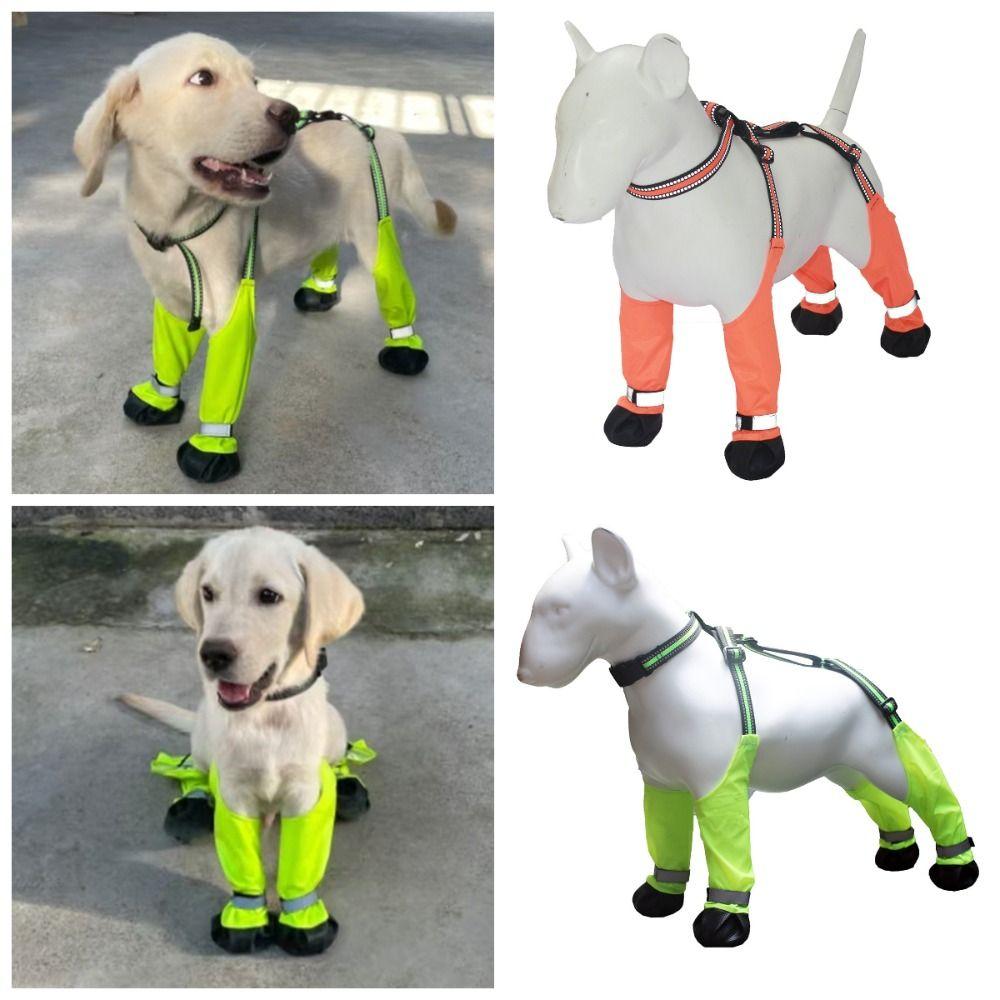 Светоотражающие Водонепроницаемые Ботинки для Собак Дышащие Протекторы для Лап Собак Брюки для Собак Чехол для Лап Всесезонные