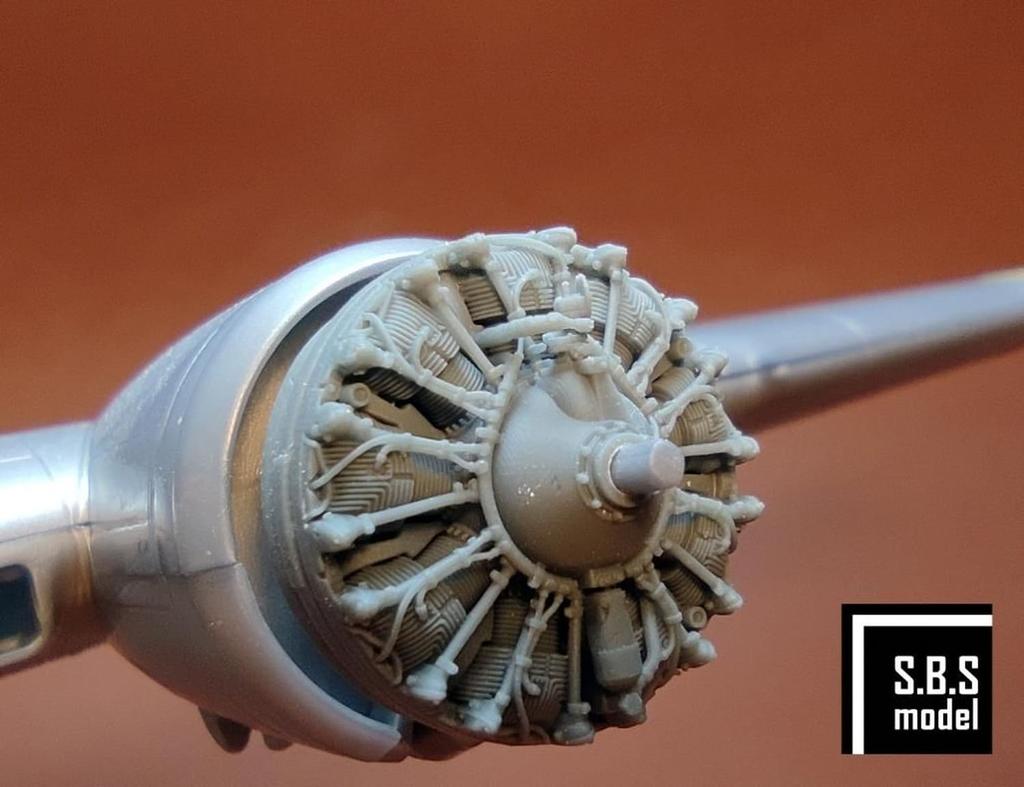 SBS Model Набор двигателей Пластиковые детали для модели SBM72089 1/72 B-17F/G (для Ревелла) (Самолет)